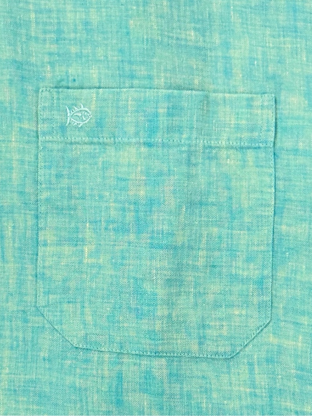 Southern Tide 100% Linen Aqua Turquoise Button Down Shirt Coastal Preppy Medium - Picture 8 of 16